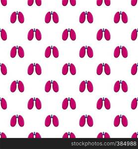 Lungs pattern. Cartoon illustration of lungs vector pattern for web. Lungs pattern, cartoon style