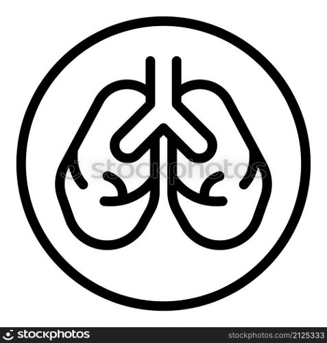 Lungs protection icon outline vector. Xray patient. Covid diagnosis. Lungs protection icon outline vector. Xray patient