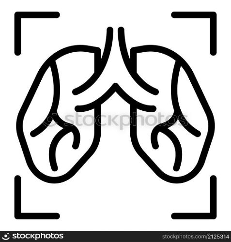 Lungs screening icon outline vector. Patient xray. Lung chest. Lungs screening icon outline vector. Patient xray