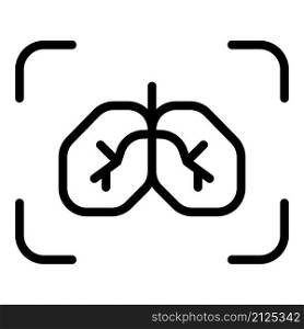 Lungs test icon outline vector. Xray cancer. Health doctor. Lungs test icon outline vector. Xray cancer