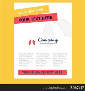 Lungs Title Page Design for Company profile ,annual report, presentations, leaflet, Brochure Vector Background