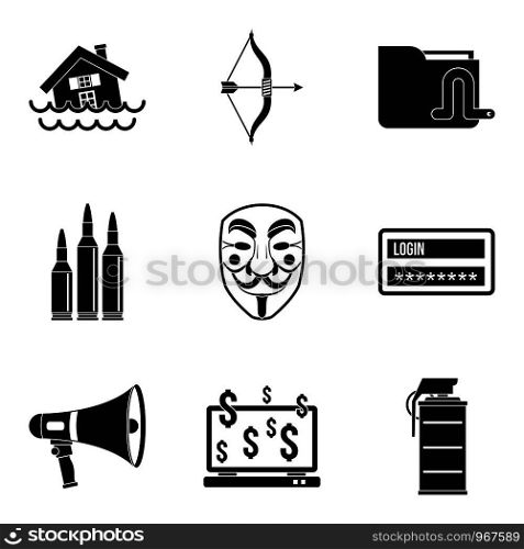 Lure icons set. Simple set of 9 lure vector icons for web isolated on white background. Lure icons set, simple style