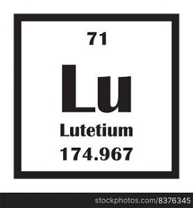Lutetium chemical element icon vector illustration design