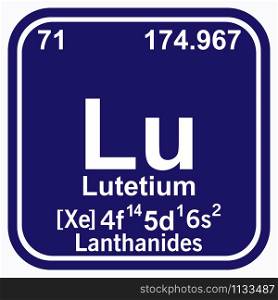 Lutetium Periodic Table of the Elements Vector illustration eps 10.. Lutetium Periodic Table of the Elements Vector illustration eps 10