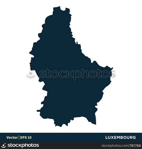 Luxembourg - Europe Countries Map Vector Icon Template Illustration Design. Vector EPS 10.