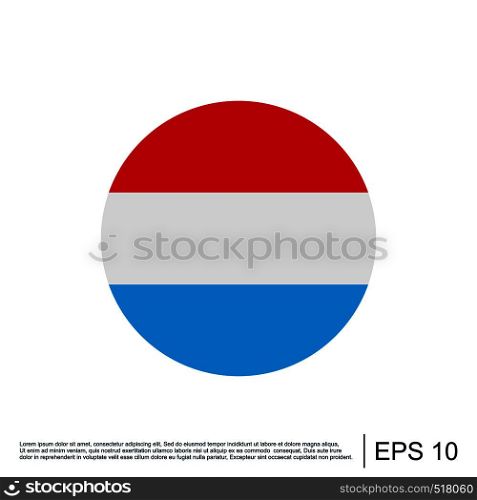 Luxembourg Flag Icon Template