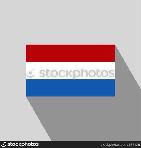 Luxembourg flag Long Shadow design vector