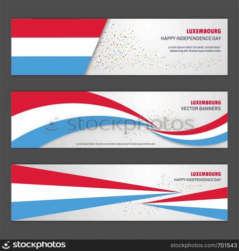 Luxembourg independence day abstract background design banner and flyer, postcard, landscape, celebration vector illustration