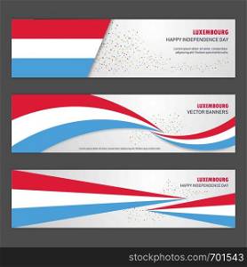 Luxembourg independence day abstract background design banner and flyer, postcard, landscape, celebration vector illustration