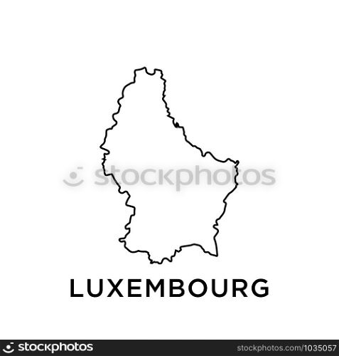 Luxembourg map icon design trendy