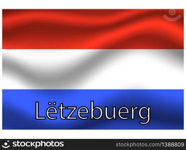 Luxembourg National flag. original color and proportion. Simply vector illustration background, from all world countries flag set for design, education, icon, icon, isolated object and symbol for data visualisation