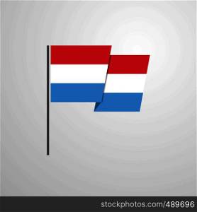 Luxembourg waving Flag design vector