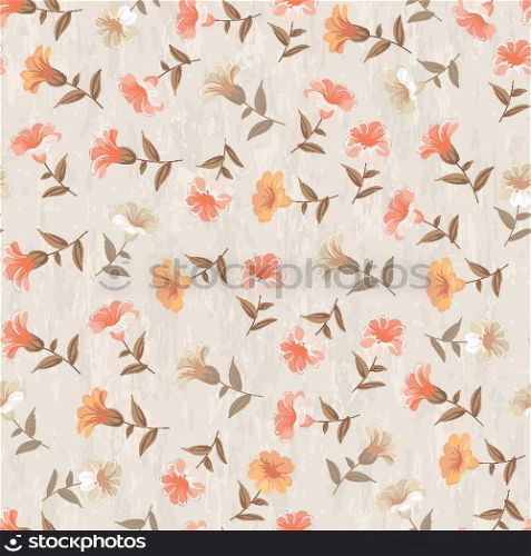 Luxurious color flower seamless pattern. Vector illistration.