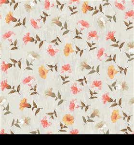 Luxurious color flower seamless pattern. Vector illistration.
