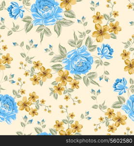 Luxurious color peony seamless pattern. Vector illistration.