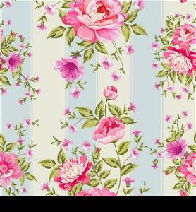 Luxurious flower wallapaper in wintage style. Vector illustration.
