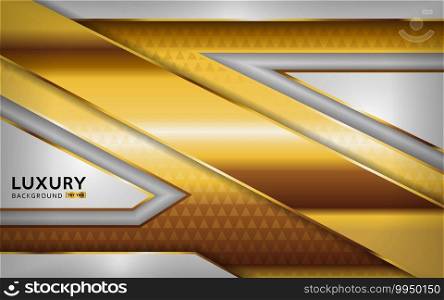 luxurious premium white abstract background with golden lines. Overlap textured layer design. Realistic light effect on textured background. Vector illustration template design.