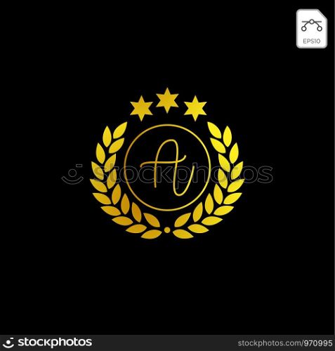 luxury A initial logo or symbol business company vector icon isolated