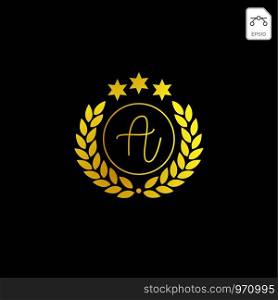 luxury A initial logo or symbol business company vector icon isolated