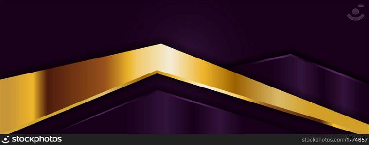 Luxury Abstract Purple Background Design Combined with Golden Element. Graphic Design Element.