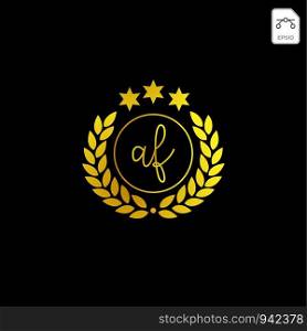 luxury AG initial logo or symbol business company vector icon isolated. luxury Af initial logo or symbol business company vector icon isolated