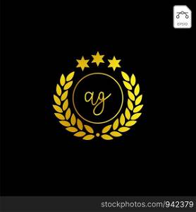 luxury AG initial logo or symbol business company vector icon isolated