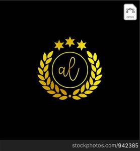 luxury Al initial logo or symbol business company vector icon isolated