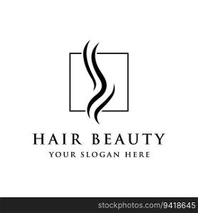 Luxury and beautiful hair wave abstract Logo design.Logo for business, salon, beauty, hairdresser, care.	
