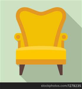 Luxury armchair icon. Flat illustration of luxury armchair vector icon for web design. Luxury armchair icon, flat style