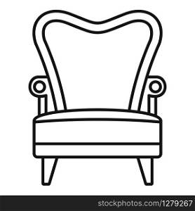 Luxury armchair icon. Outline luxury armchair vector icon for web design isolated on white background. Luxury armchair icon, outline style