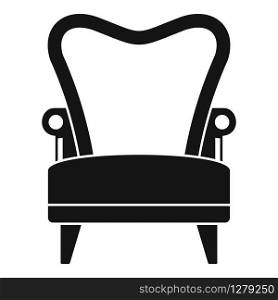 Luxury armchair icon. Simple illustration of luxury armchair vector icon for web design isolated on white background. Luxury armchair icon, simple style