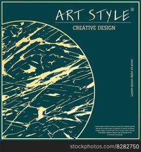 Luxury art design. Layout of creative creative design of product packaging, cover, poster, banner, brochure, poster. Creative idea of an abstract composition for creative design and corporate style.