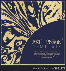 Luxury art design. Layout of creative creative design of product packaging, cover, poster, banner, brochure, poster. Creative idea of an abstract composition for creative design and corporate style.