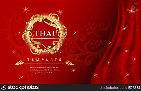 Luxury background, Thai traditional concept The Arts of Thailan, Seamless background. EPS 10 vector illustration