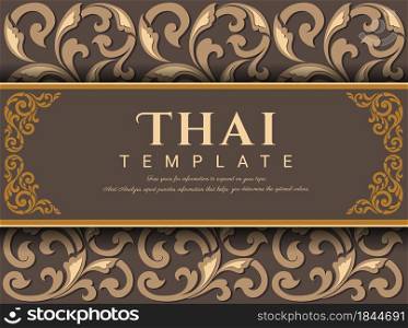 Luxury background, Thai traditional concept The Arts of Thailan, Seamless background. EPS 10 vector illustration.