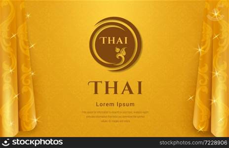 Luxury background, Thai traditional concept The Arts of Thailan, Seamless background. EPS 10 vector illustration.
