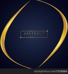 Luxury banner gold shape flow color gradient modern design with space. vector illustration.