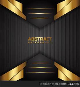 Luxury black background with lines and technology futuristic. Vector illustration