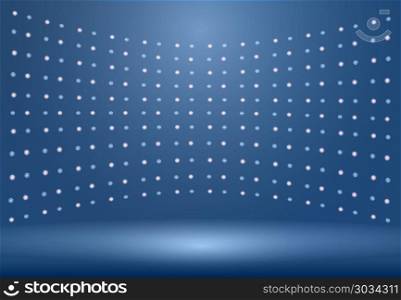 Luxury blue studio room background with Spotlights well use as Business backdrop, Template mock up for display of product, Vector illustration. Luxury blue studio room background with Spotlights well use as B