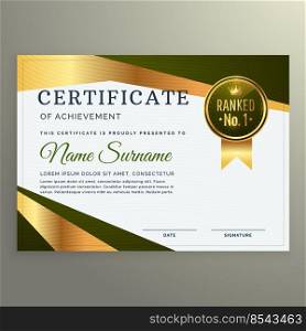 luxury certificate template design in geometric shape style