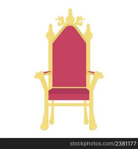 Luxury chair semi flat color vector object. Full sized item on white. Interior design. Furniture for living and dining rooms simple cartoon style illustration for web graphic design and animation. Luxury chair semi flat color vector object