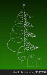luxury Christmas tree, illustration in vector format