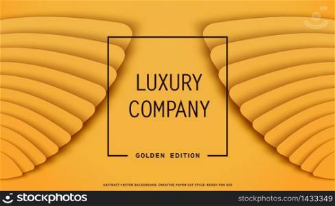 Luxury Company. Elegant layered wings design. 3D carving forms. Paper cut style. Vector background.. Luxury Company. Elegant layered wings design. Paper cut style. Vector background.