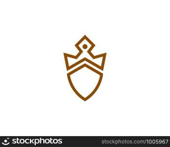 Luxury Crown Logo Template vector illustration