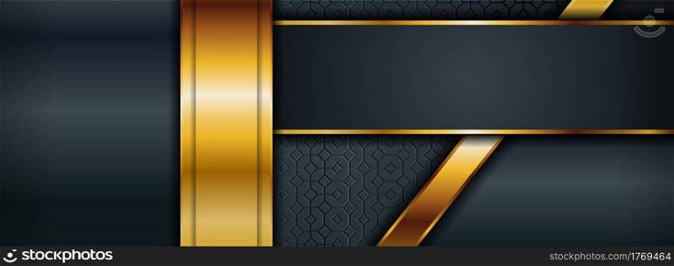 Luxury Dark Background Combined with Golden Element. Graphic Design Element.