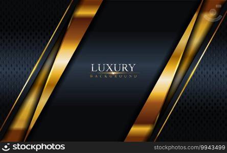 Luxury Dark Navy Combination with Golden Lines Background Design. Graphic Design Element.