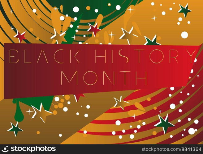 Luxury deluxe Black History Month (in February) Poster. Abstract event template for website, banner, book cover, presentation.
