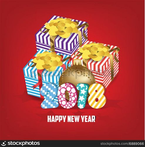 Luxury elegant Merry Christmas and happy new year gift poster. Christmas gold balls