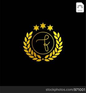 luxury f initial logo or symbol business company vector icon isolated