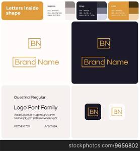 Luxury fashion logo with brand name. Brand name icon. Creative design element and visual identity. Template with questrial regular font. Suitable for fashion, shopping, luxury.. Luxury fashion branding template with thin logo